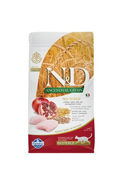N&D Dry Food for Cats, Sterilised, Chicken, 1.5 Kg