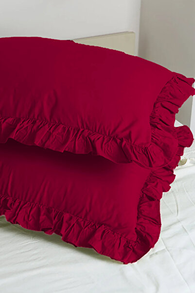 Magnolia 2'li Yastık Kılıfı %100 Pamuklu Fırfırlı 50x70cm | Nevresim Seti ve ...