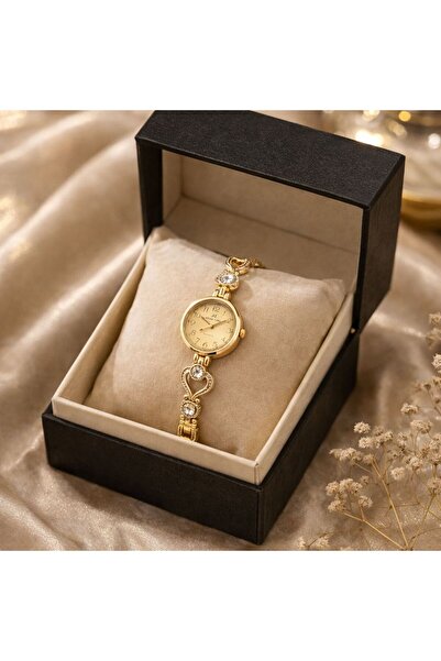 Show Time Kadın Kol Saati Zarif Taş Detaylı Şık Tasarım Saat