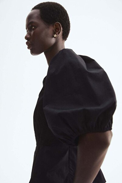 H&M Cotton peplum blouse