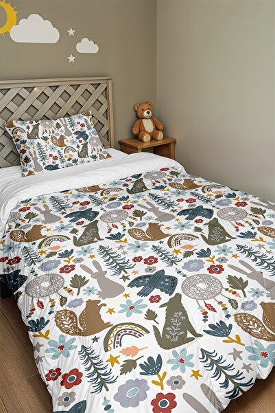 EVPANYA Dream Forest Patterned Single Duvet and Pillowcase
