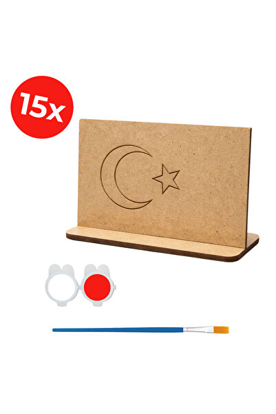 KİDOSE Wooden Turkish Flag Painting Product