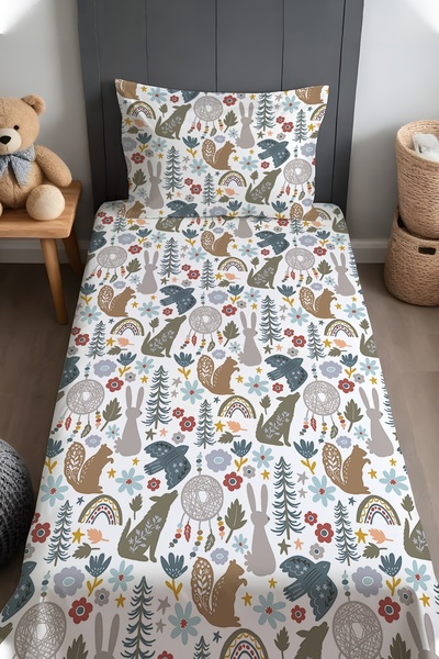 EVPANYA Dream Forest Patterned Bedspread and Pillowcase