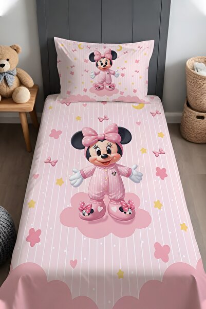 EVPANYA Minnie's Sleep Time Patterned Bedspread and Pillowcase