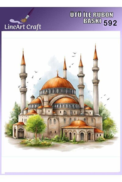 LİNEART Iron-On Rubon Transfer Printing for Wood & Fabric Transfer No:Rb592-3...