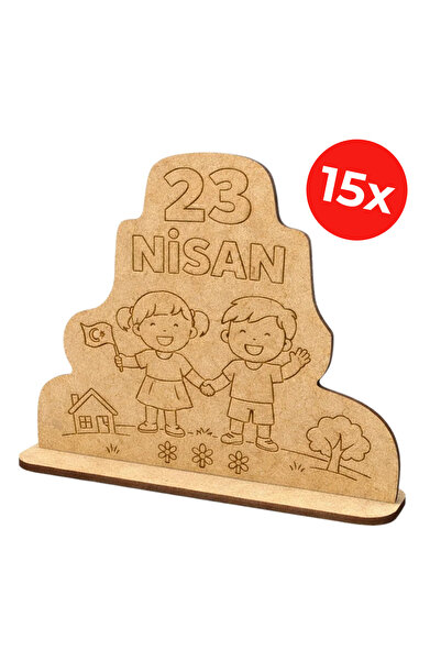 KİDOSE Educational April 23Rd Wooden Painting Set for Children