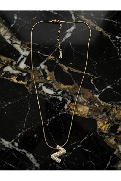 ahsenaksesuar2025 Kişiye Özel Mini Boy-Z-Harfli Altın Renk Minimal Zirkon Taş...