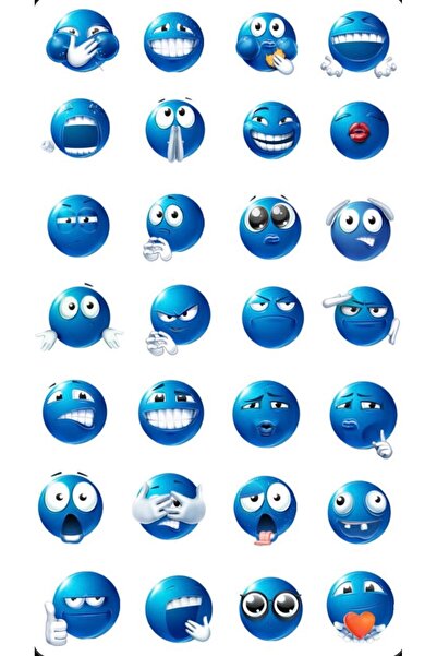 Limitless Design مجموعة ملصقات إيموجي 22x30 سم - ملصقات تعبيرية ممتعة للابتوب...