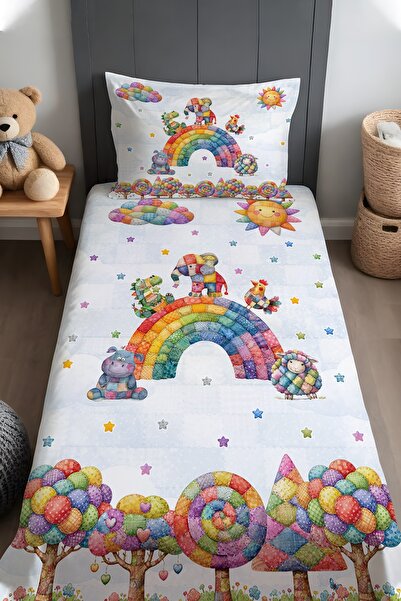 EVPANYA Colorful Dreamland Patterned Bedspread and Pillowcase
