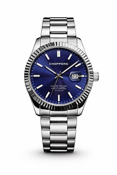 SEES AKSESUAR Choppers Erkek Kol Saati Lacivert Kadran Çelik Kordon Quartz Ta...