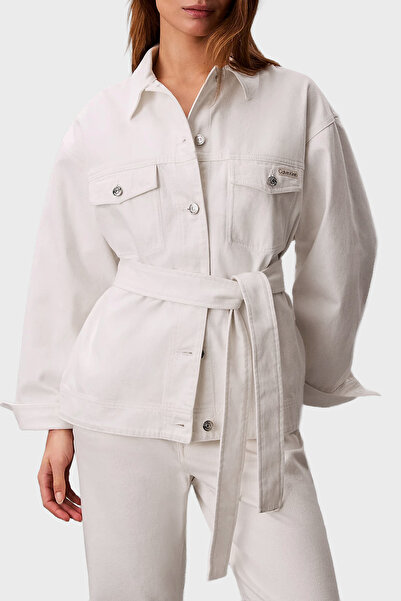 Calvin Klein % 100 Pamuklu Regular Fit Klasik Yaka Kot Ceket LV047F759G ASN K...