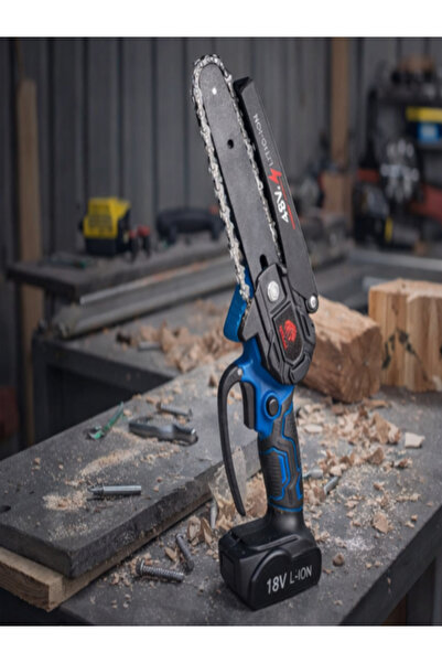 CASA JOY Mini Electric Chainsaw with 18V Battery, Portable Saw for Cutting Wood