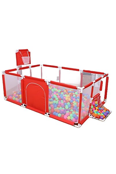 iTin Children's playpen. 120×180 cm, protective net, ball basket, stable stru...
