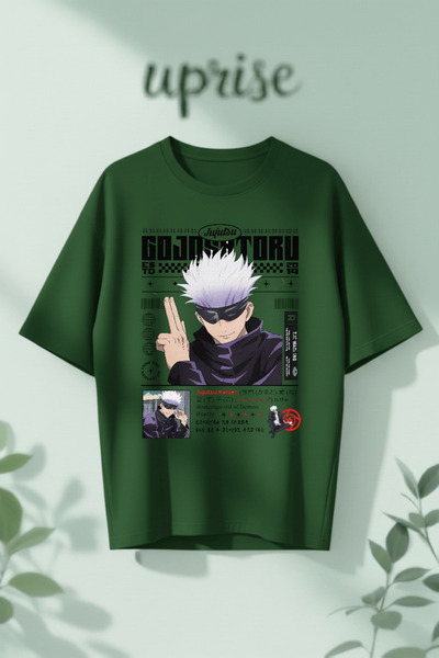 Vordevia Σατόρου Γκότζο Τζουτζούτσου Καϊζέν με τύπωμα Βαμβάκι lu oversized Μπ...