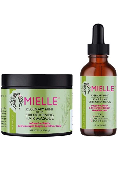 MIELLE Rosemary Mint Strengthening Hair Strengthening Oil & Masque Gift Set 3...