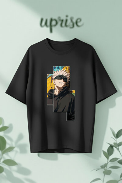 Vordevia تي شيرت ساتورو جوجو جوجوتسو كايسن مطبوع قطن لوه كبير الحجم