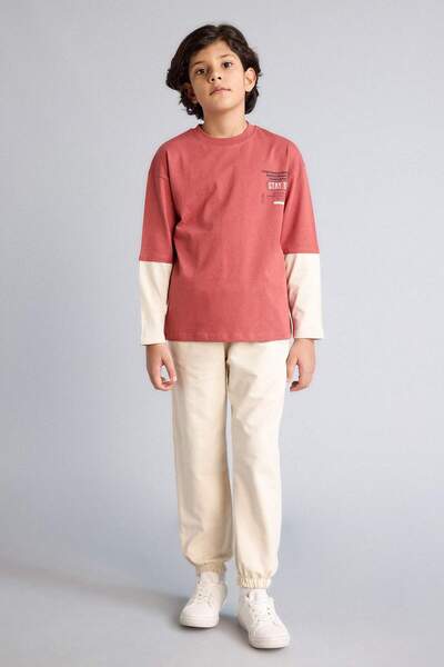 DeFacto Μπλουζάκι και Παντελόνι 2 τεμαχίων Σετ για αγόρια G9210A826SP