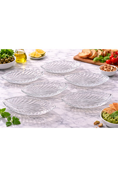KAVEH Set 6 Farfurii Sticlă Santa – Platouri Elegante pentru Servire, Design ...