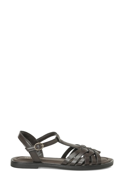 Butigo 26S-378 6FX صندل نسائي مسطح باللون البني