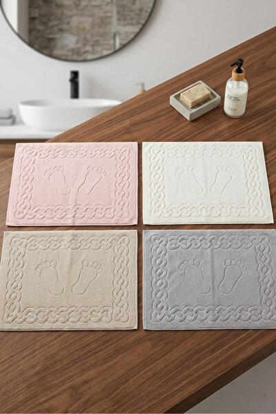 cacao home Ivy Pamuk Ayak Havlusu (4'Lü) | Su Emici Banyo Ayak Havlusu 50x70 ...