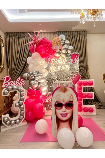 Kalisan 140 adet barbie balon seti