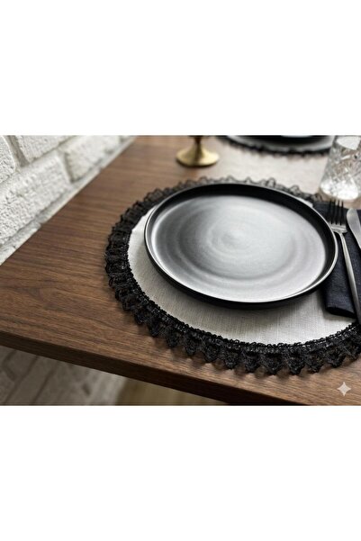 shop 2'li Supla / Amerikan Servis Tül Detaylı 35 cm Çap