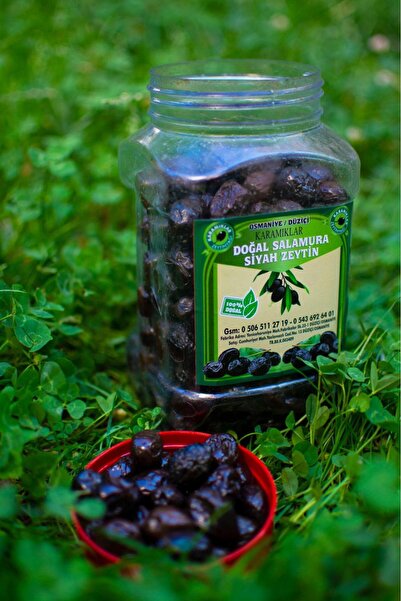 KARAMIKLAR ZEYTİNYAĞI Karamıklar Doğal Salamura Siyah Zeytin 1 Kg – Doğal, Ka...