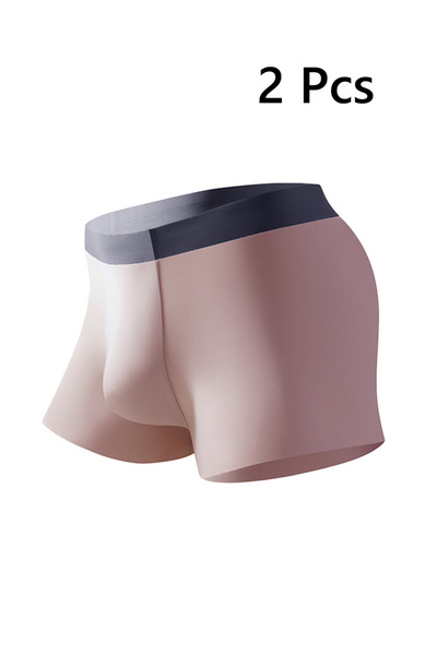 L&Wen 2Pcs Men's Underwear Seamless Ice Silk Quick Dry High Elastic U Shaped ...