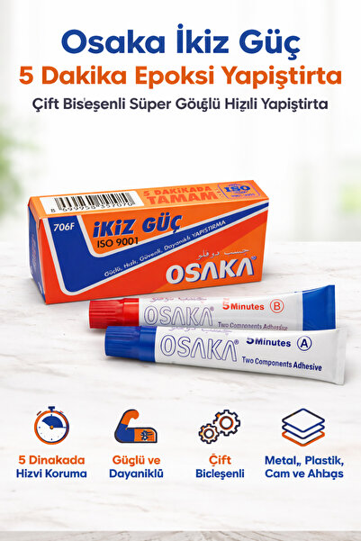 Toptan Bulurum Osaka İkiz Güç 5 Da Epoksi Yapıştırıcı Çift Bileşenli Güçlü Hı...