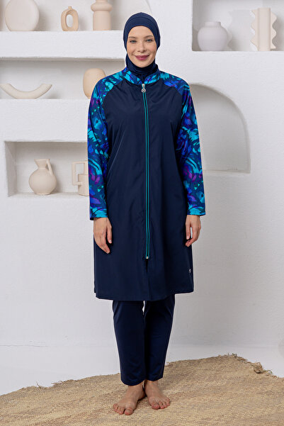 MARESİVA Clark Parachute Long Sleeved Battal Tesettür Swimsuit