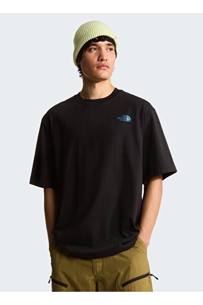 THE NORTH FACE NF0A8G9WJK31-LIQUID BOX NSE OVERSIZ Μαύρο Στρογγυλό Ανδρικό T-...