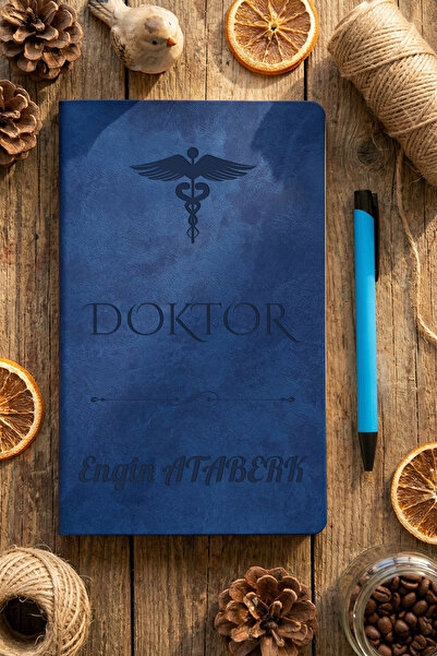 Hedizu Doktor Kişiye Özel Defter ve Kalem Mavi Tıp Bayramı Hediyeleri C9T J7Y...
