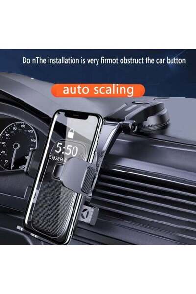 None حامل هاتف سيارة عالمي - يثبت على فتحة التهوية وقاعدة الشفط، للتركيب الأف...