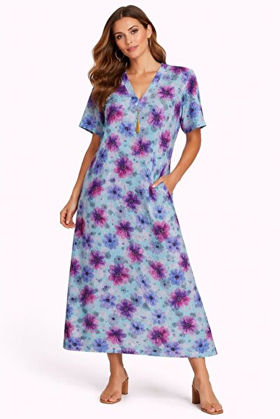 AYOUSH Summer Women's Robe, Soft and Light Rayon (Viscose) Fabric, Silky Text...