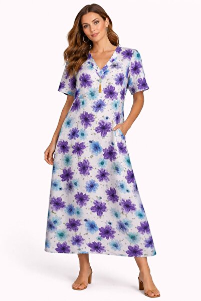 AYOUSH Summer Women's Robe, Soft and Light Rayon (Viscose) Fabric, Silky Text...