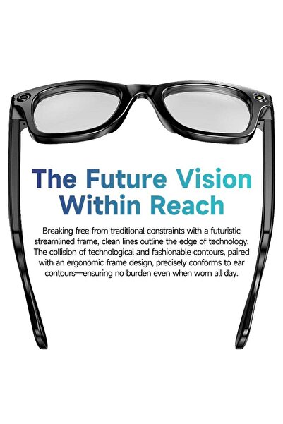 None Generic Anti-Shake 800W Pixel Bluetooth Sunglasses - W610