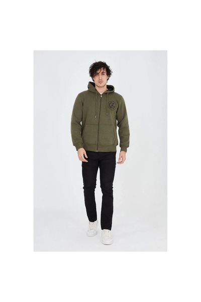 Narnuga Men's 3 Thread P Cotton U Zippered K Hooded K Kangaroo Pocket B Print...