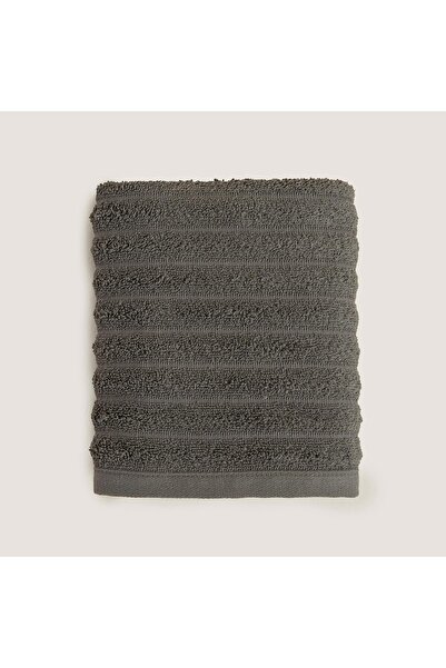 Chakra Хвилястий рушник для обличчя зі 100% бавовни 50x80 см, антрацитовий