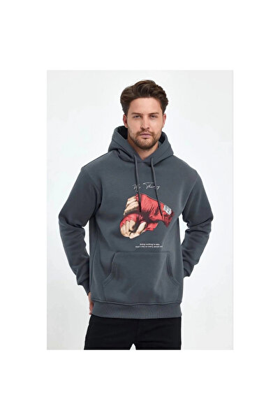 Narnuga سويت شيرت هودي كبير الحجم للرجال 3 إبريز P قطن u K بغطاء رأس K بجيب ك...