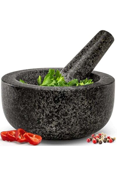 Arabest Heavy Duty Large Granite Mortar and Pestle Set, Non-Slip Base Seasoni...
