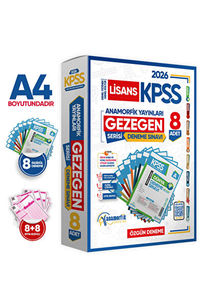 Karakutu Yayınları 2026 KPSS Lisans GY-GK GEZEGEN Serisi 8li Deneme Paketi Ku...