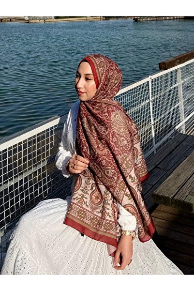 MİNELEŞARP34 Eșarfă-șal Minel – Șal cu model etnic, textură de mătase, anti-a...