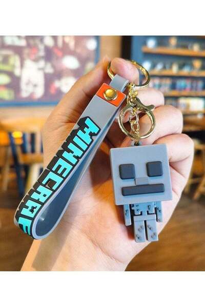 MINECRAFT سلسلة مفاتيح على شكل هيكل عظمي