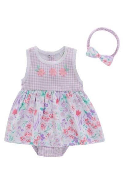 Bambimici - Amaia Floral & Butterfly Printed Bodysuit Dress-Multicolor, 03M t...