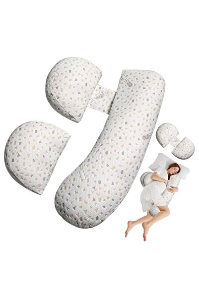 Arabest U-Shaped Pregnancy Pillow, Full Body Maternity Support with Detachabl...