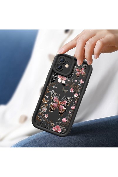 Hontinga Samsung Galaxy A17 4g Compatible Butterfly Pattern Camera Protected Slim Soft Silicone Phone Case