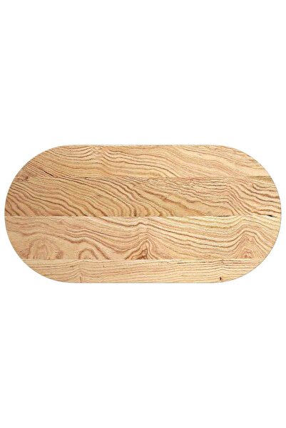 vidaxl Blat de masă 100x50x4 cm lemn masiv de stejar oval