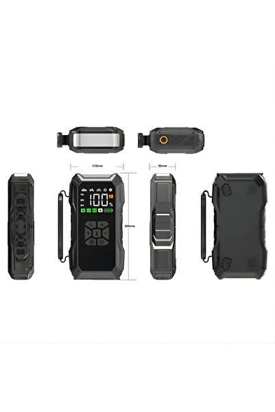 Universal PARS 1085 Dijital Lastik Şişirme Pompası ve Jump Starter 13000Mah