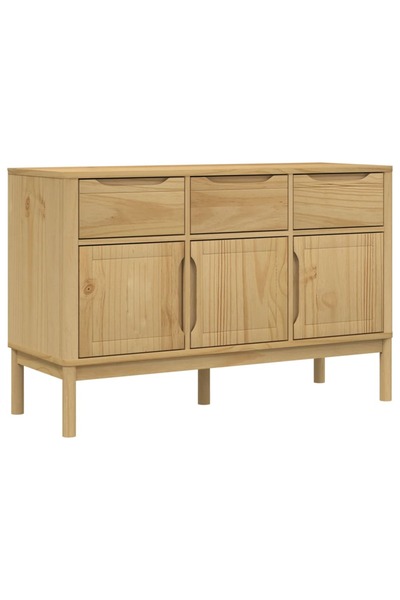 vidaxl Dulap FLORO, maro ceară, 114x43x74 cm, lemn masiv pin
