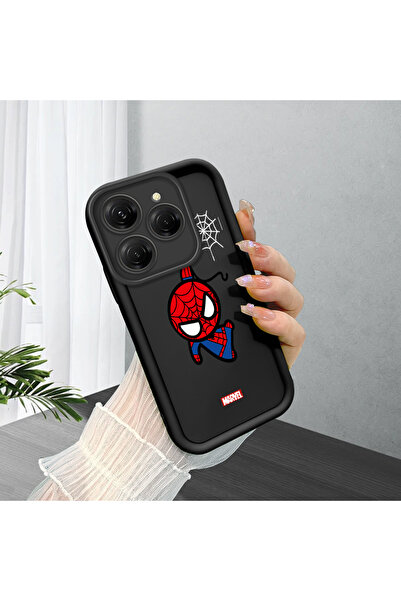 Hontinga Tecno Spark 20 Pro Uyumlu Spiderman Desen Kamera Korumalı İnce Yumuş...